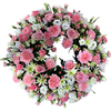 Loose Wreath in Pink and White 