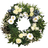 Cluster wreath white cream