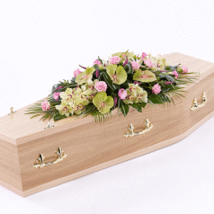 Rose, Orchid and Calla Lily Coffin Spray