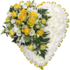18" Based Heart Tribute in Yellow